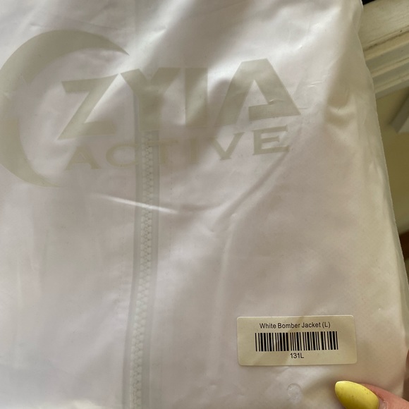 White ZYIA Bomber Jacket - Picture 2 of 2